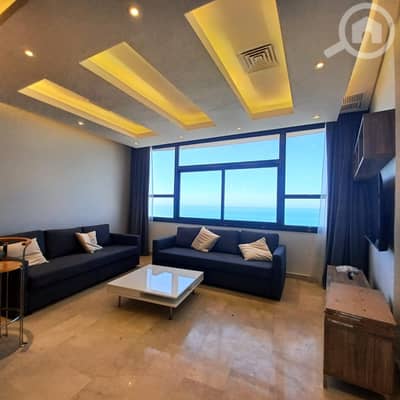فلیٹ 1 غرفة نوم للايجار في السالمية، مدينة الكويت - Furnished apartment with a sea view for rent in Salmiya