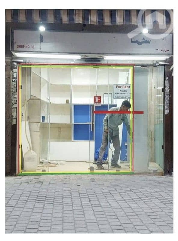 Front Shop for rent Mubarkiya al fahad commercial center