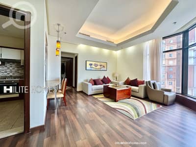 شقة 1 غرفة نوم للايجار في بنيد القار، مدينة الكويت - luxury one Bedroom Serviced Apartment For Rent in Bneid al qar