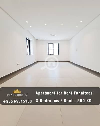 فلیٹ 3 غرف نوم للايجار في فنيطيس، مدينة الكويت - Apartment for Rent in Funaitees