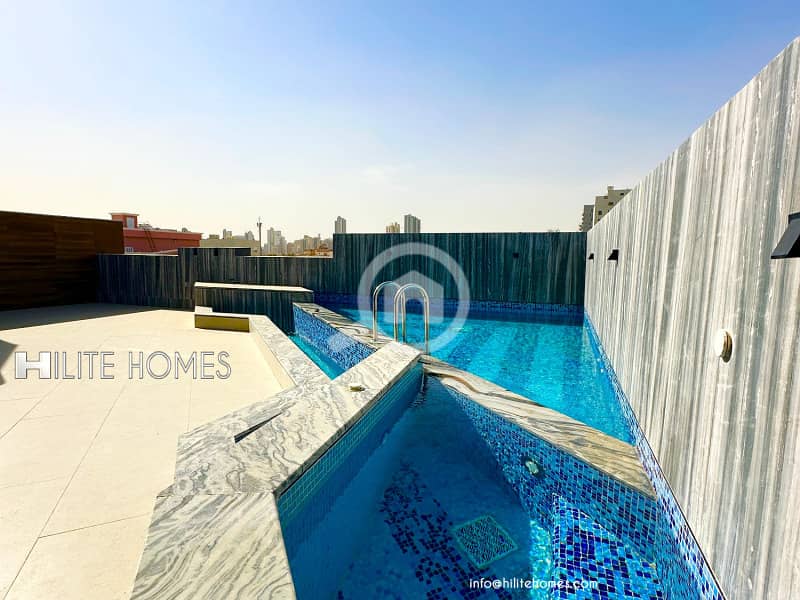 Brand new penthouse with Private pool for rent in Salmiya Brand new penthouse with Private pool for rent in Salmiya