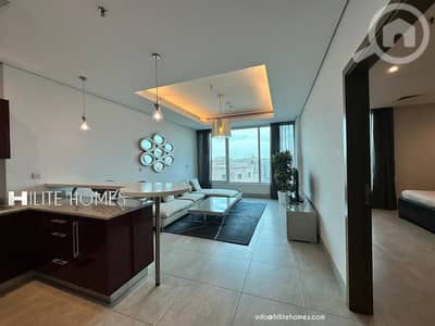 فلیٹ 1 غرفة نوم للايجار في السالمية، مدينة الكويت - One bedroom Fully Furnished Apartment in Mangaf