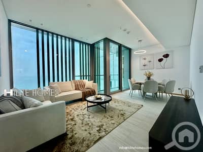 فلیٹ 3 غرف نوم للايجار في الدعية، مدينة الكويت - Brand New 3-Bedroom Sea View Apartment for Rent in Daiya