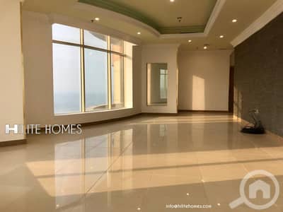 فلیٹ 2 غرفة نوم للايجار في السالمية، مدينة الكويت - Two & Three bedroom sea view apartment for rent in Salmiya
