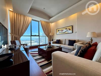 شقة 2 غرفة نوم للايجار في الشرق، مدينة الكويت - Two bedroom furnished apartment for rent in Sharq