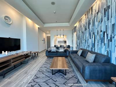 شقة 2 غرفة نوم للايجار في مهبولة، مدينة الكويت - SEA VIEW SEMIFURNISHED TWO BEDROOM APARTMENT FOR RENT IN MAHBOULA