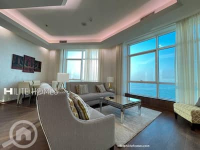 فلیٹ 2 غرفة نوم للايجار في الشرق، مدينة الكويت - Semi furnished 2 bedroom apartment for rent in Sharq