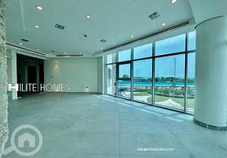شقة 3 غرف نوم للايجار في السالمية، مدينة الكويت - Modern full floor Seaview apartment for rent in Salmiya
