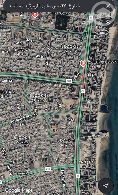 Residential Land for Sale in Salwa, Kuwait City - سلوي ١١٠٠ بطن وظهر