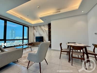 شقة 2 غرفة نوم للايجار في السالمية، مدينة الكويت - Two bedroom Sea view and city view apartment for rent in Salmiya