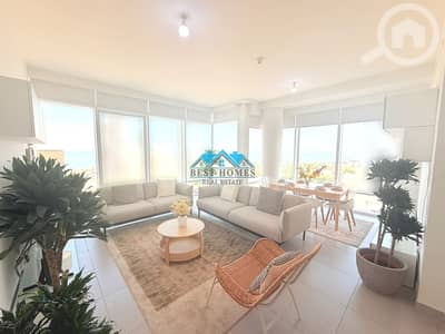 فلیٹ 2 غرفة نوم للايجار في دسمان، مدينة الكويت - Elegant Sea View 2 Bedroom Apartment with Rooftop Pool in Dasman