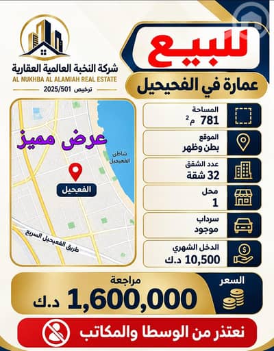 مجمع تجاري  للبيع في الفحيحيل، مدينة الكويت - للبيع عمارة في الفحيحيل