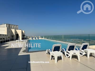 فلیٹ 2 غرفة نوم للايجار في سلوى، مدينة الكويت - SEA VIEW FURNISHED TWO BEDROOM APARTMENT FOR RENT IN MAHBOULA
