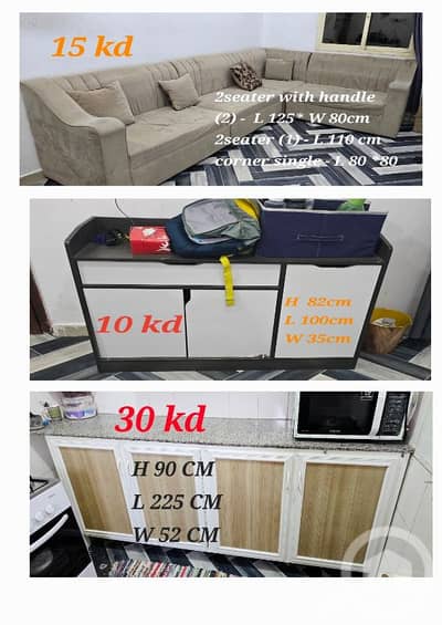 شقة 2 غرفة نوم للايجار في ابرق خيطان، مدينة الكويت - 2BHK FLAT FOR SALE WITH HOUSEHOLD ITEMS