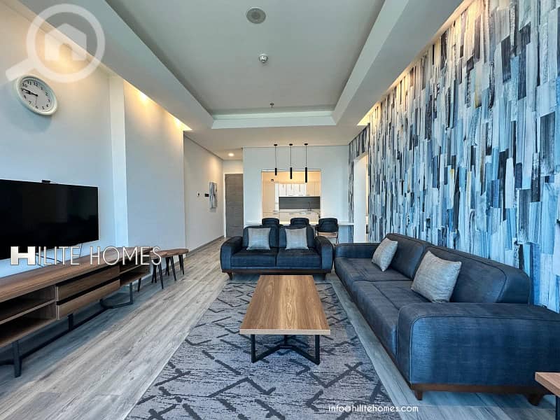 SEA VIEW FURNISHED TWO BEDROOM APARTMENT FOR RENT IN MAHBOULA