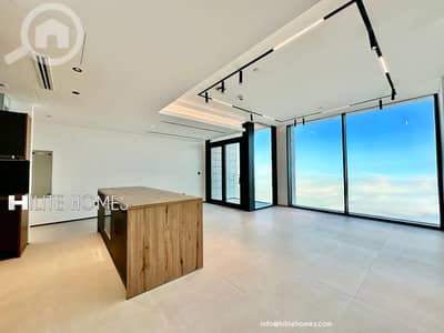 شقة 2 غرفة نوم للايجار في المنطقة الحرة، مدينة الكويت - Brand New Two Master bedroom seaview apartment in Kuwait City