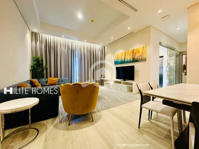 2 Bedroom Flat for Rent in Al Salmiya, Kuwait City - Stylish new 2-bedroom furnished apartment in Salmiya