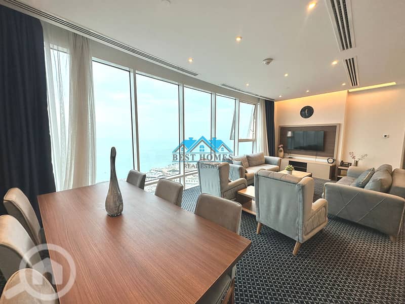 Modern 2 Bedrooms Fully Furnished Sea View Apartment in Salmiya