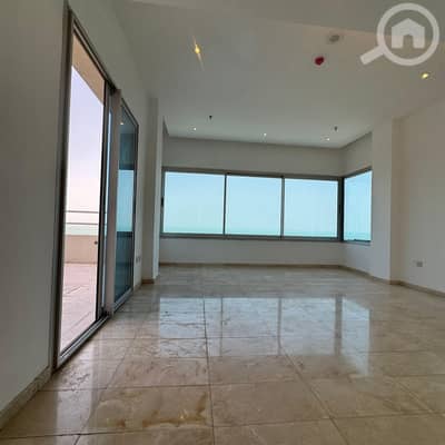 فلیٹ 3 غرف نوم للايجار في الشعب، مدينة الكويت - A semi-furnished duplex with a direct sea view for rent in Al-Shaab Al